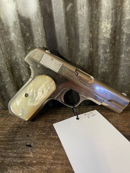 Colt Model 1903 Pocket Hammerless Semi-Automatic Pistol – .32 ACP – Nickel Finish with Pearl Grips