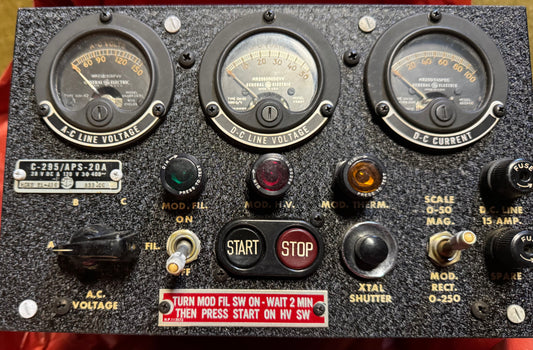 U.S. Military Radar/Power Control Case — C-295/APS-20A — NOS Wrapped, 1952