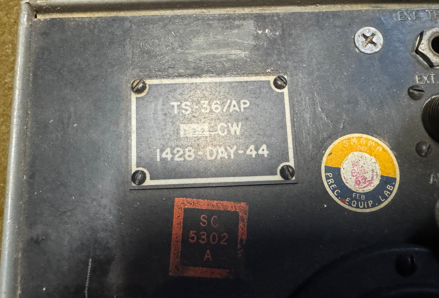 Original WWII U.S. military TS-36/AP test set, dated 1944