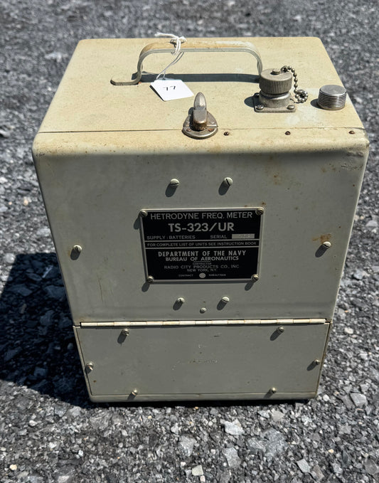 U.S. Navy TS-323/UR Heterodyne Frequency Meter Complete with Cables & Charts