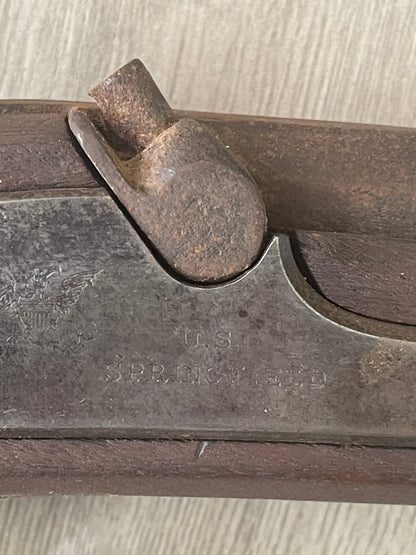 U.S. Musket Parts Lot – 5 Stocks, 4 Barrels & Springfield 1864 Percussion Lockplate