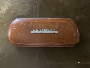Antique Wire Rim Eyeglasses with Original Case