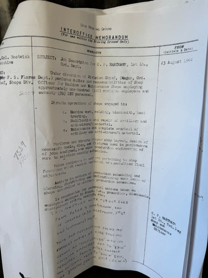 Documented WWII Officer-Made Miniature Brass Cannon “Long Tom” – Lt. Chester P. Hartmann, U.S. Army Ordnance Erie Proving Ground (E.P.G.), Ohio – 1944