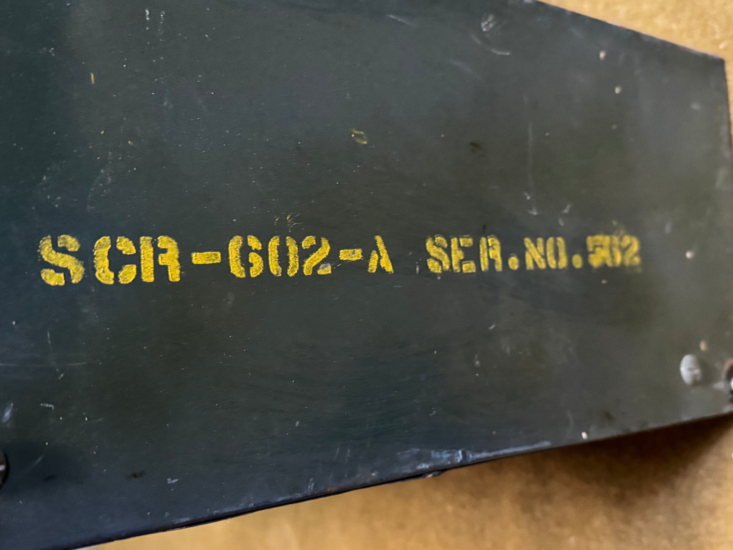 WWII U.S. Signal Corps SCR-602-A / BD-122-A Control Panel — 1943 Order