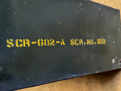 WWII U.S. Signal Corps SCR-602-A / BD-122-A Control Panel — 1943 Order