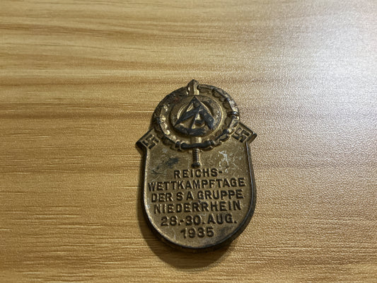 1935 SA Gruppe Niederrhein Day Badge