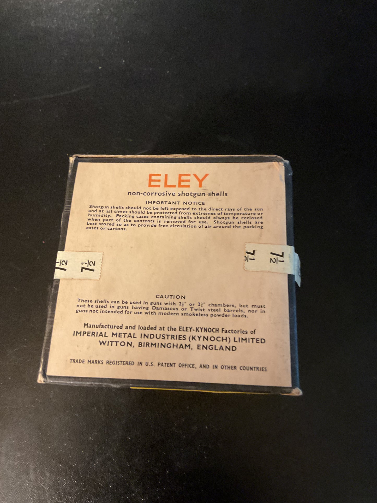 Vintage Eley Grand Prix 12 Gauge Shotgun Shells — Full Box of 25