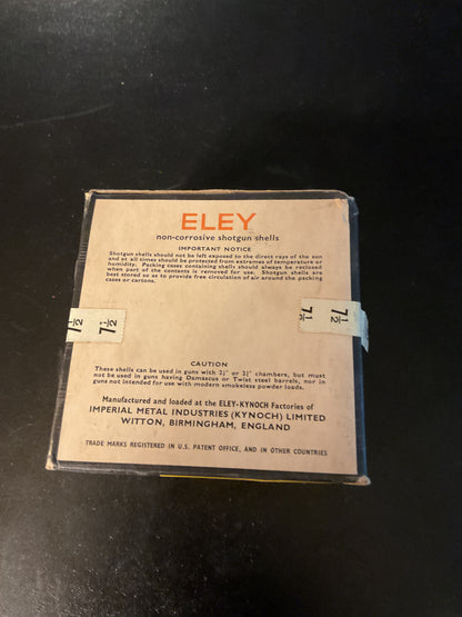 Vintage Eley Grand Prix 12 Gauge Shotgun Shells — Full Box of 25
