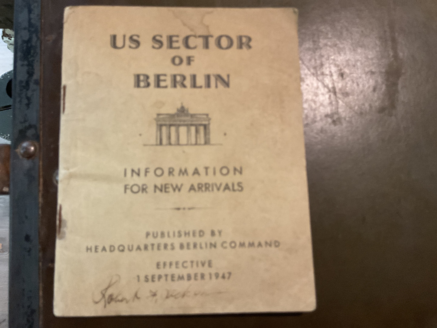 U.S. Sector of Berlin Information for New Arrivals
