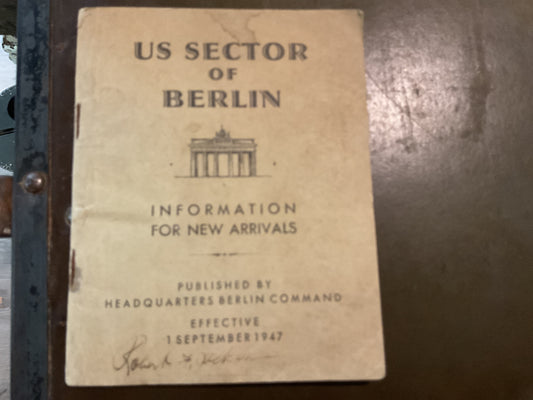 U.S. Sector of Berlin Information for New Arrivals