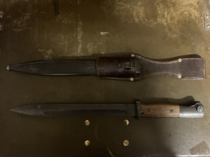 WWII German K98 Bayonet w/ Scabbard & Frog