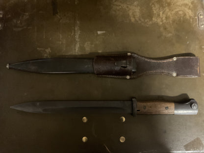 WWII German K98 Bayonet w/ Scabbard & Frog