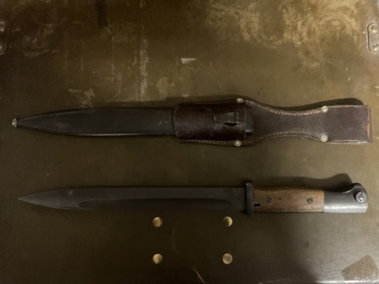 WWII German K98 Bayonet w/ Scabbard & Frog