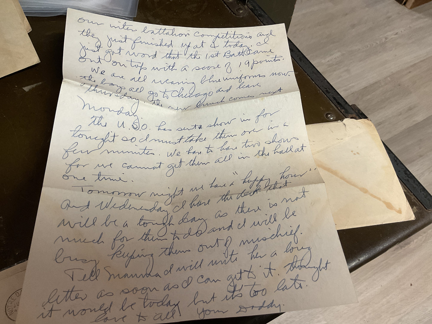 WWII Letters Home from Same author (Daddy) to daughter (Jean)