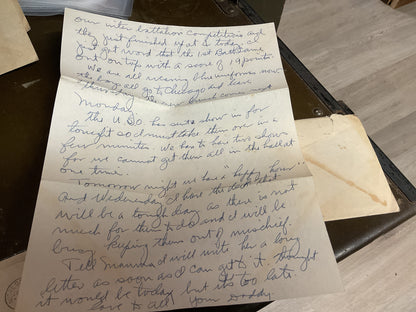 WWII Letters Home from Same author (Daddy) to daughter (Jean)