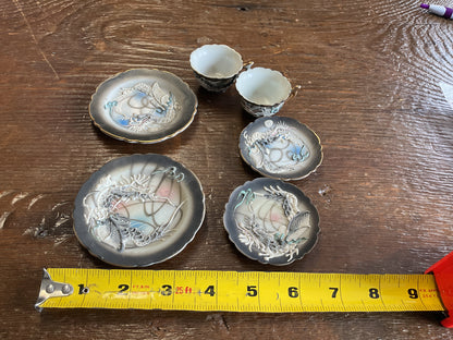 Ceramic Dragon China Saucer Cups & Plates