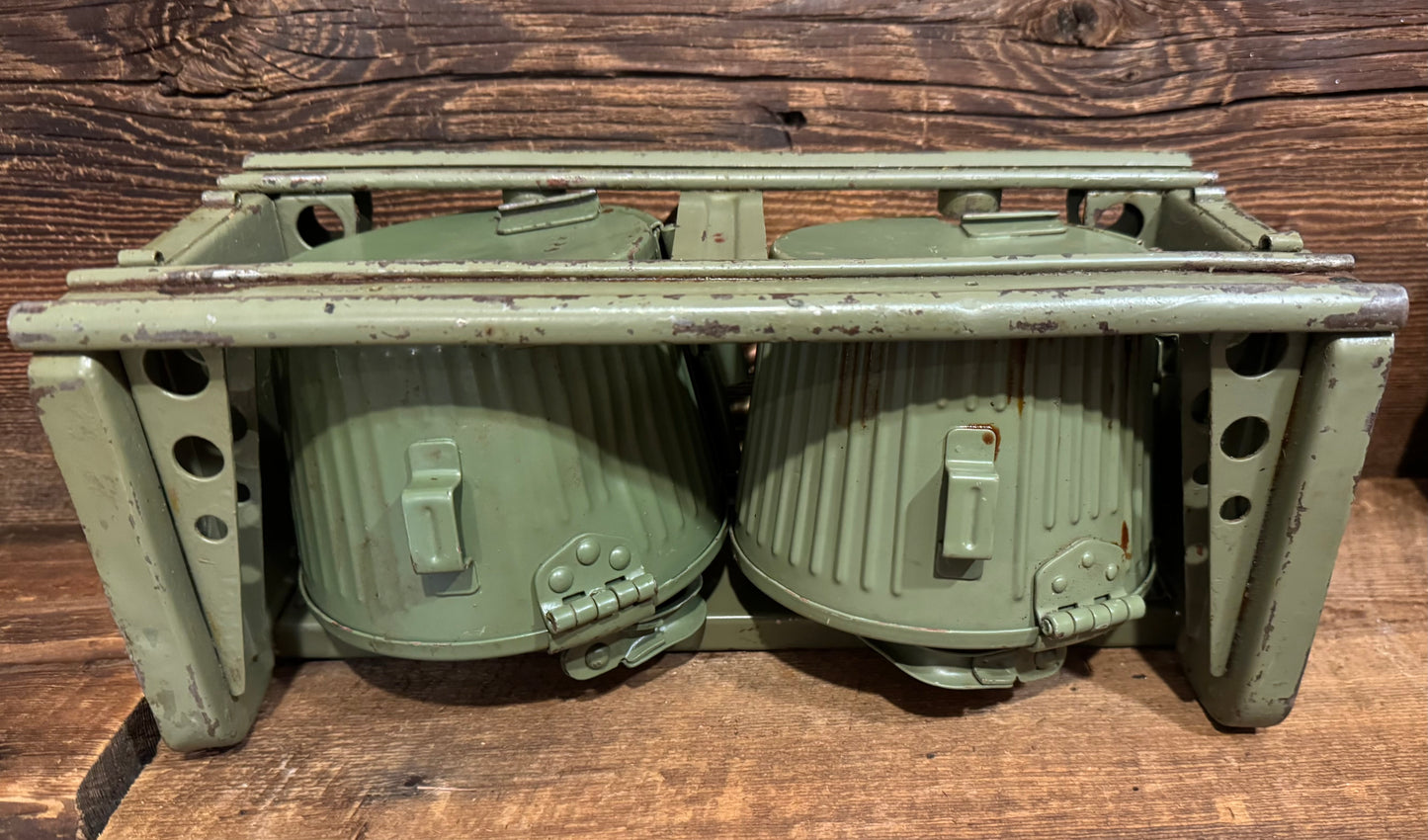 German MG42/34 Drum Mag Carrier w/ 2 Drums WWII