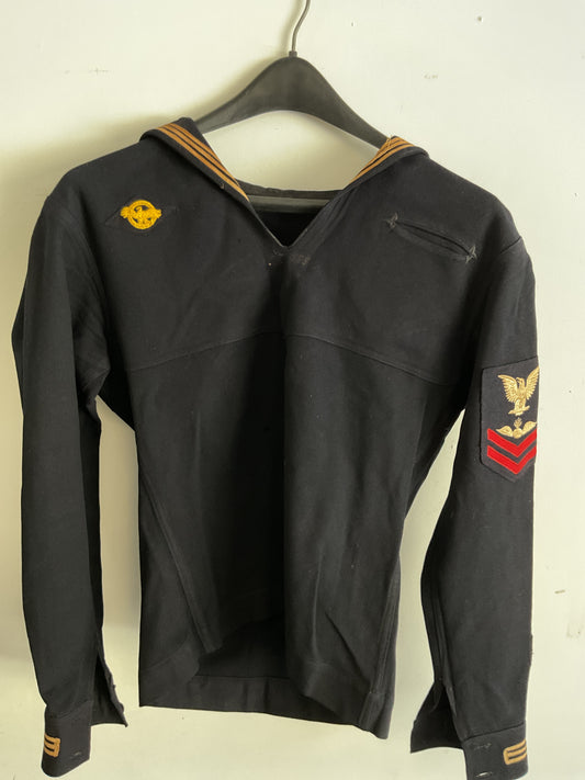 WWII U.S. Navy Dress Blue Jumper – Petty Officer Third Class with Ruptured Duck