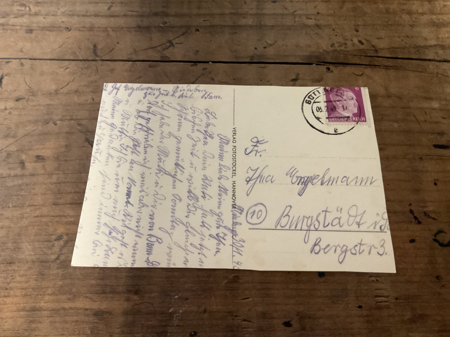 WWII German Engelmann Family Feldpost & Postcard Archive-Burgstadt Saxony 1940-1942-Military Unit Stamps