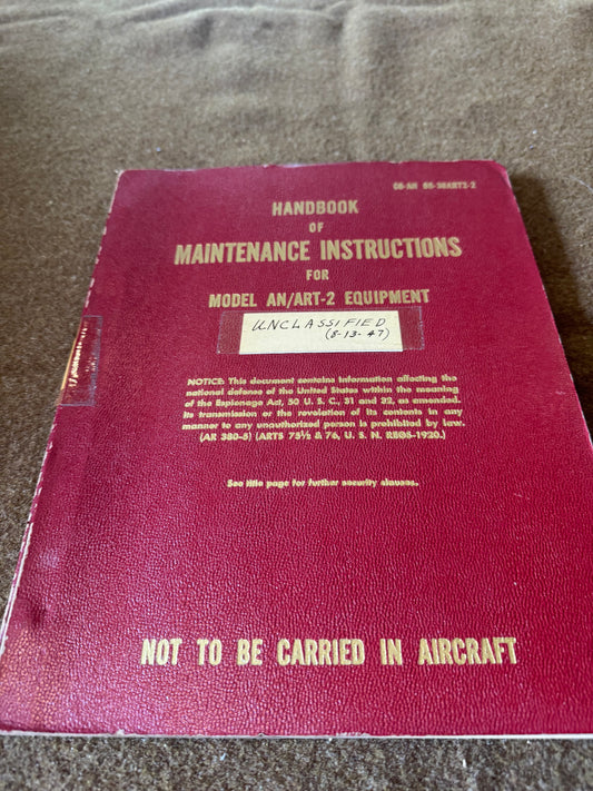WWII AN/ART-2 Maintenance Handbook