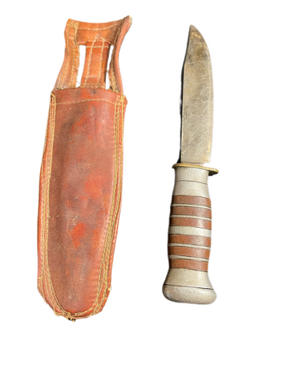 WWII Theater Knife with Leather Sheath
