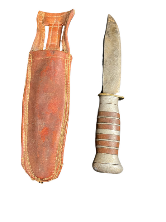 WWII Theater Knife with Leather Sheath