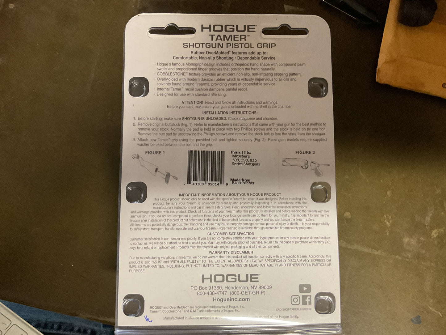 Hogue Tamer Shotgun Pistol Grip
