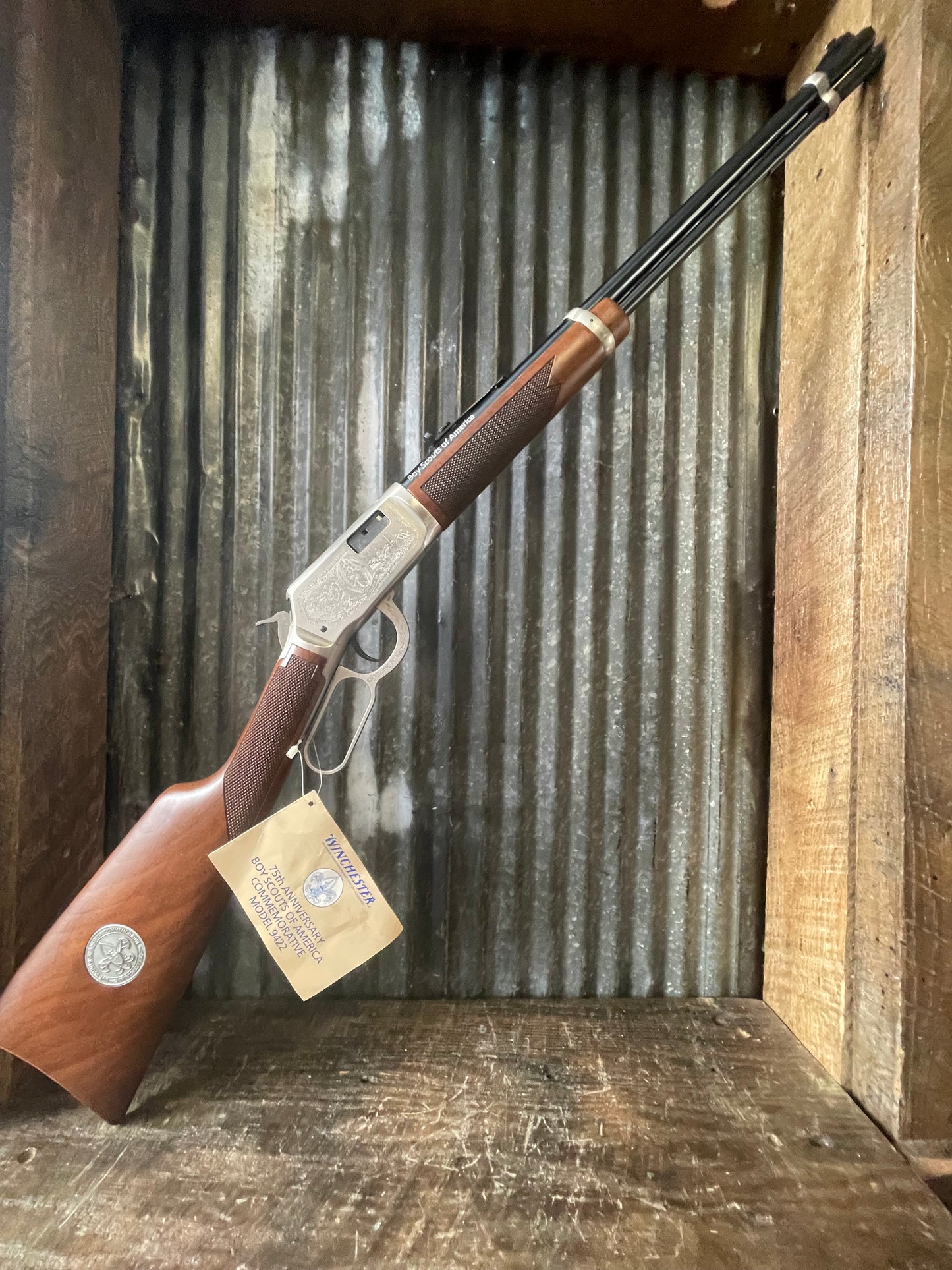 Winchester 9422 Boy Scouts of America 75th Anniversary Commemorative .22 Lever Action Rifle — Unfired w/ Original Box & Paperwork
