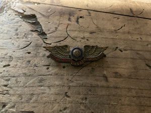 1954 American Legion National Air Mail Roundup Enameled Wing Pin