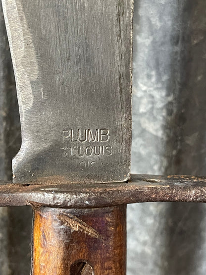 WWI U.S. Model 1917 C.T. Bolo Knife by Plumb St. Louis with Scabbard