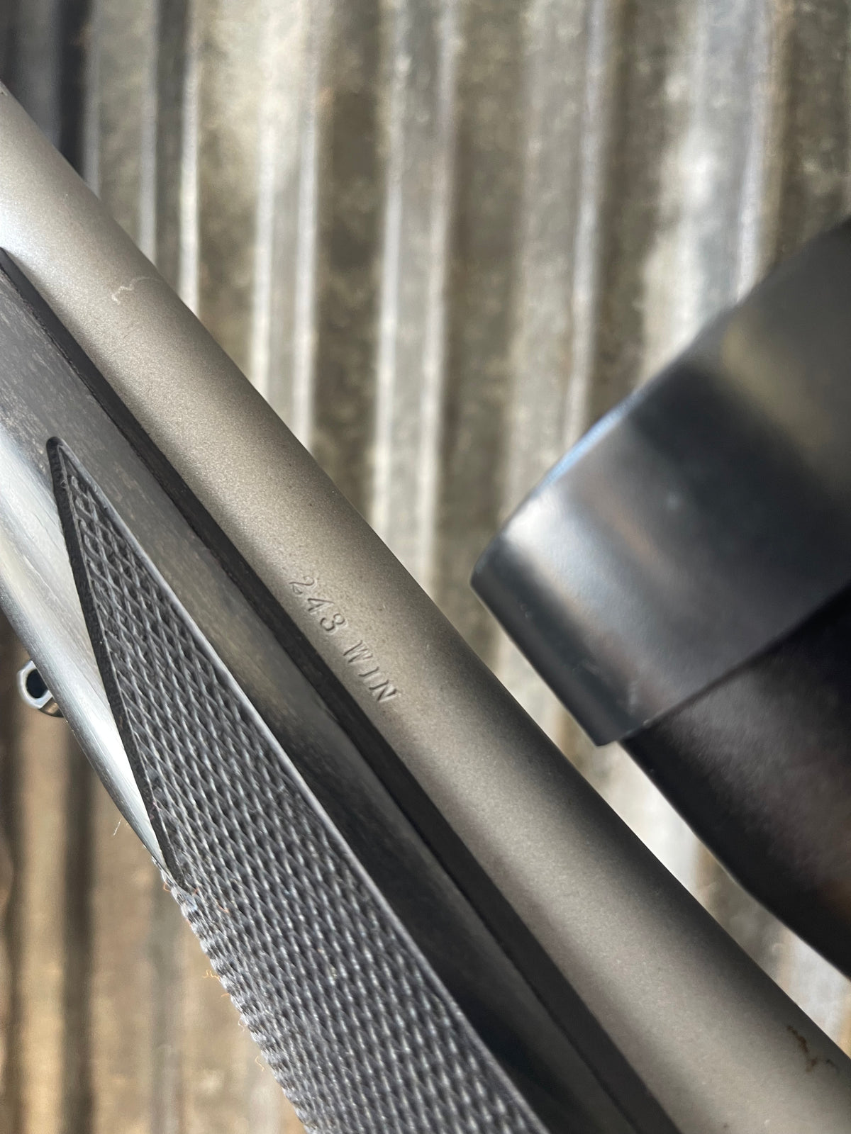 Ruger M77 Compact .243 Win – Stainless / Black Laminate – Vortex Crossfire II 4-12x Scope