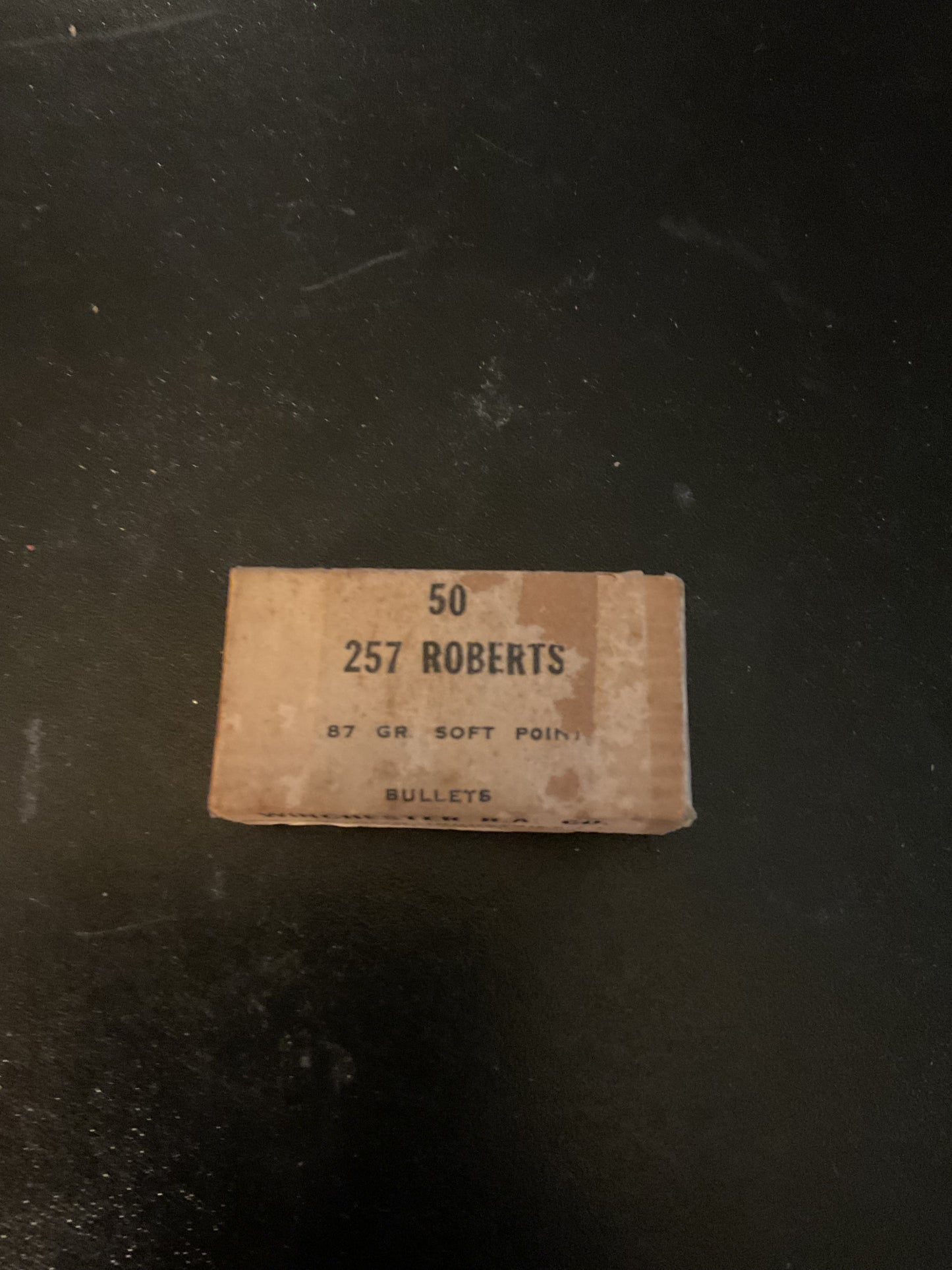 Vintage Factory Sealed Winchester .257 Roberts 87 Grain Soft Point Bullets — Full Box of 50