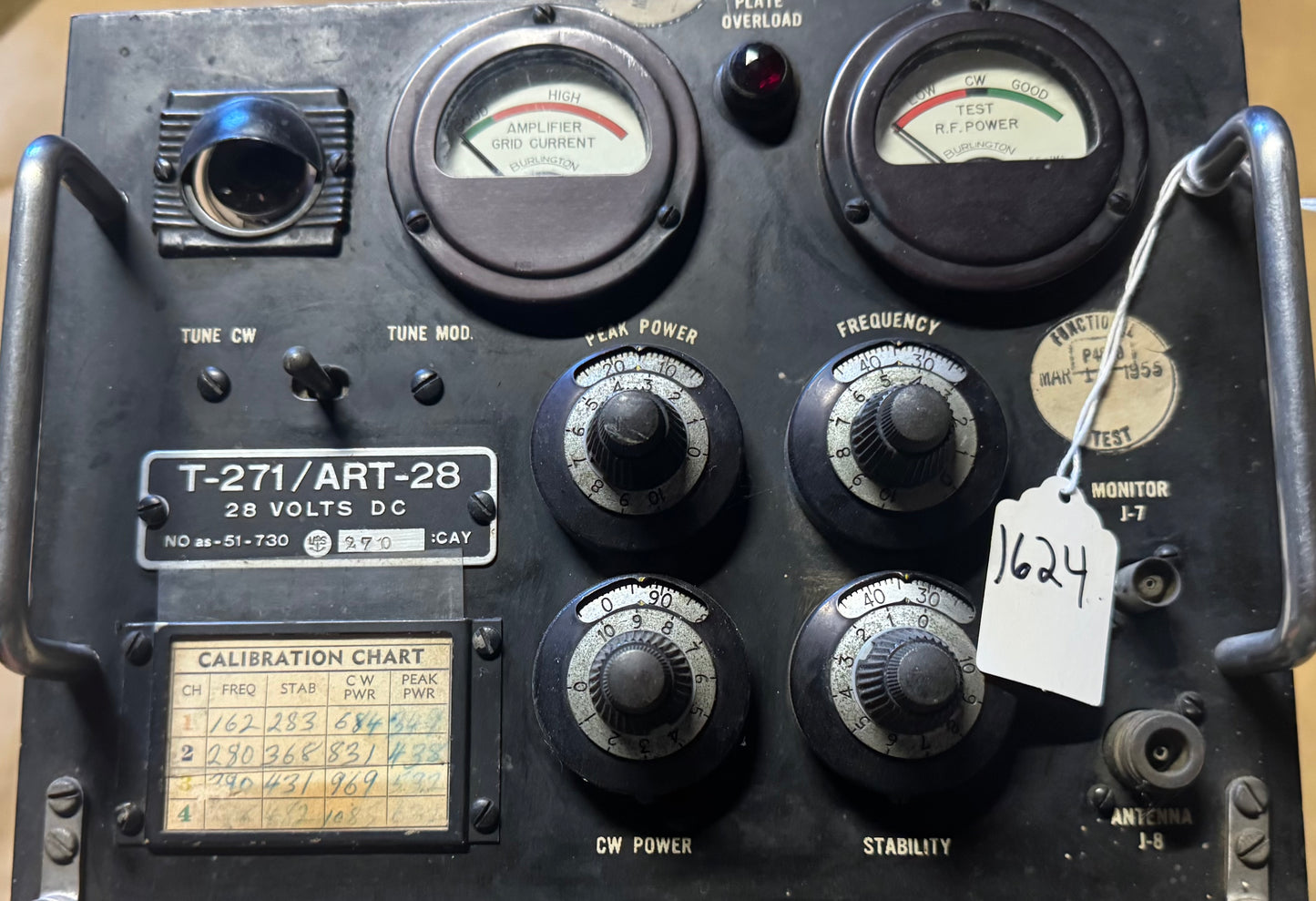 WWII T-271/ART-28 Aircraft Transmitter Tuning Unit