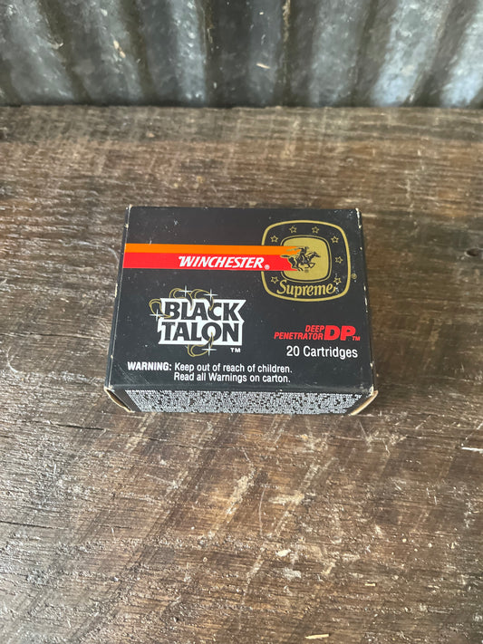 Winchester Black Talon 9mm Ammunition – 147gr SXT – 20 Round Box – Vintage / Discontinued