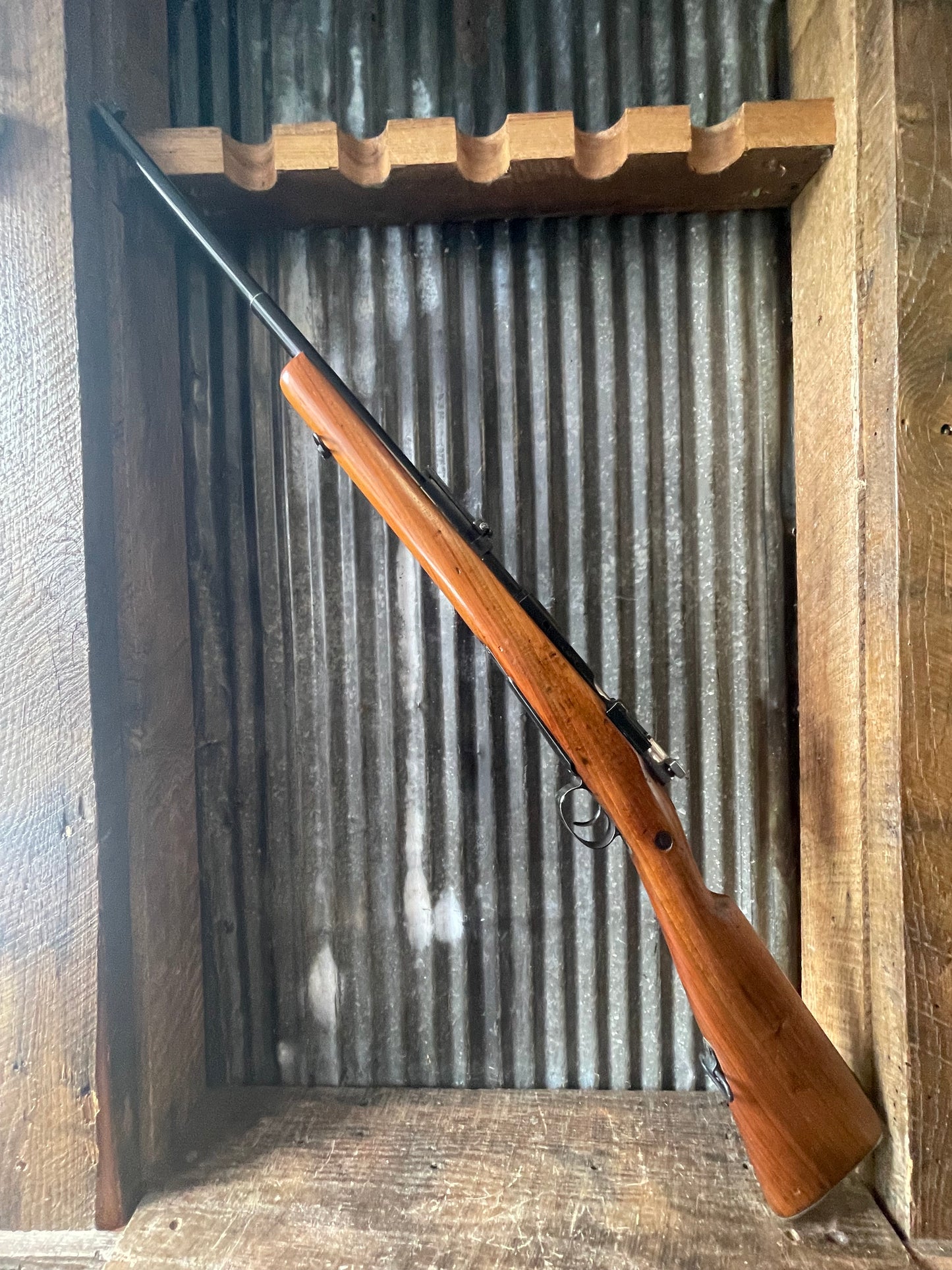 Sporterized Mauser Bolt Action Rifle – 7x57 Mauser – Reblued – Classic Hunting Conversion