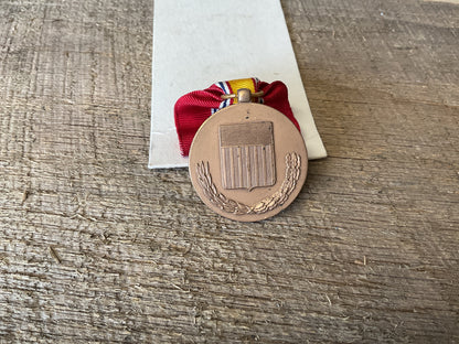 WWII National Defense Medal awarded for honorable active service during a declared national emergency