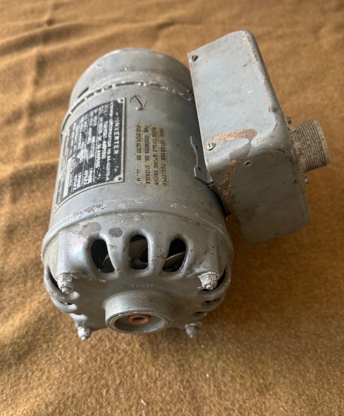 Holtzer-Cabot U.S. Army Aircraft Inverter Type MG-149F 24V DC to 115/26V AC WWII Aircraft Power Inverter