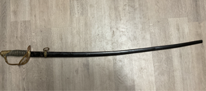 Antique U.S.Officer’s Saber Sword-Dehn & Co Baltimore-Etched Blade With Scabbard