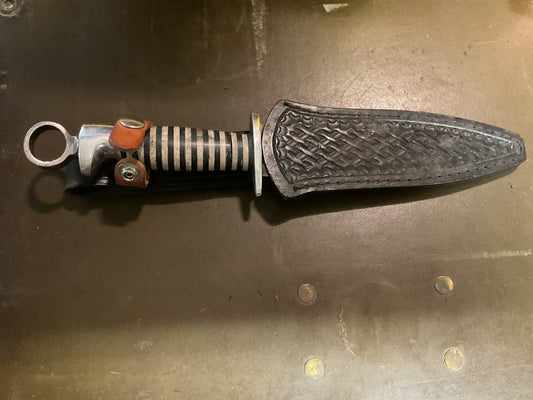 WWII Theatre Knife black & white stripe