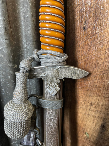 Original WWII German Luftwaffe 2nd Model Officer’s Dagger manufactured by SMF