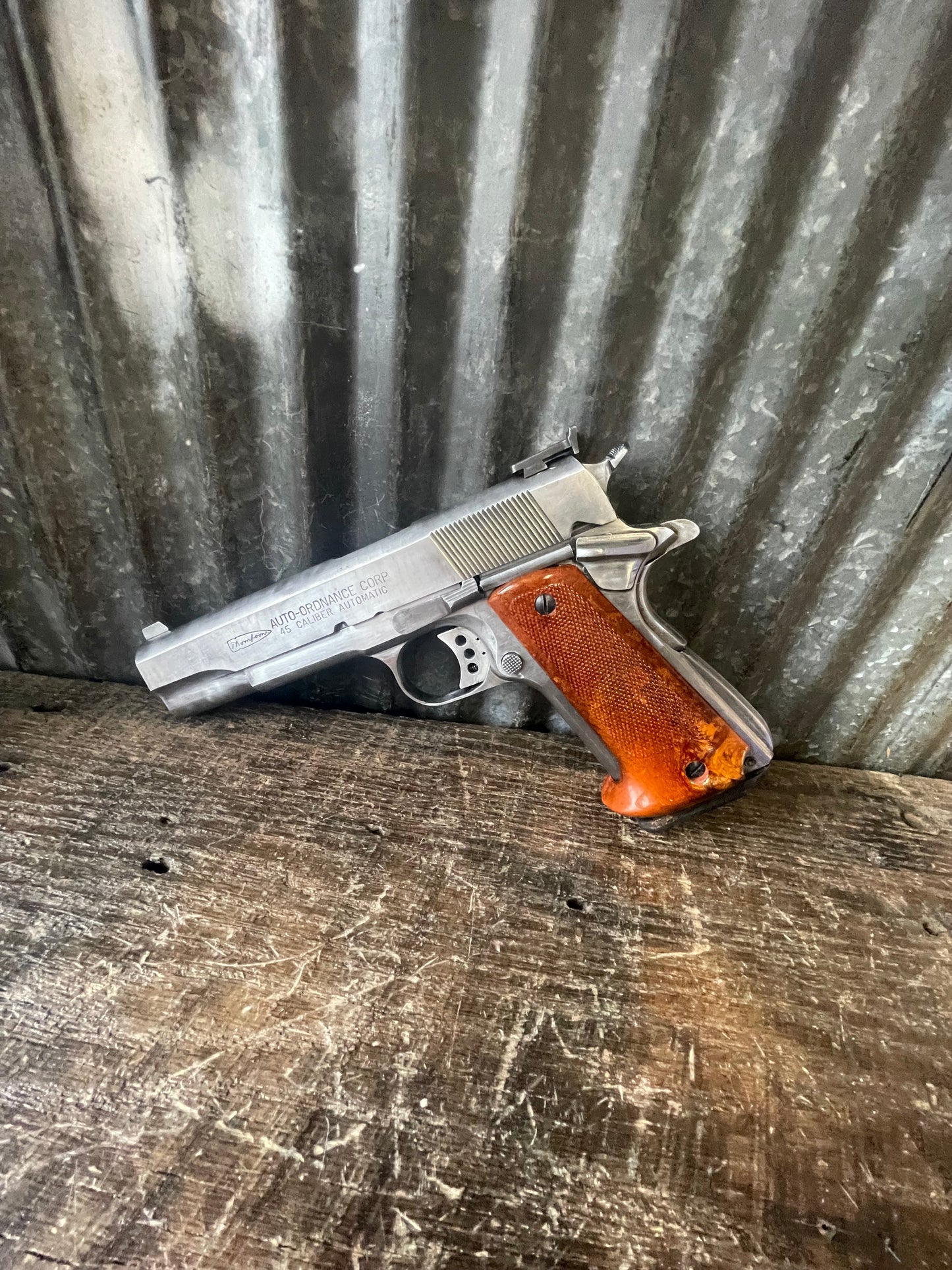 Custom Auto-Ordnance / Thompson 1911 .45 ACP – Stainless – Wilson Combat Sight