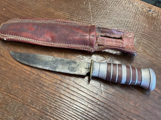 WWII Theatre Knife (Steel & Brown Handle)