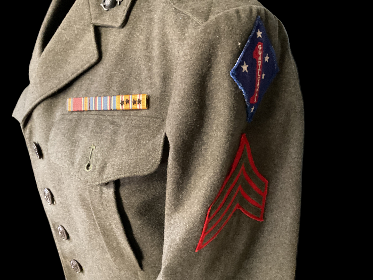 WWII USMC Enlisted Service Coat (Named)