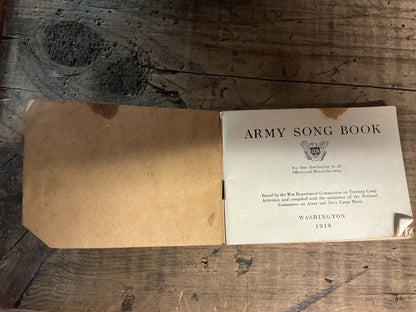 1918 U.S. Army Song Book-WWI War Dept Issued Pocket Song Book