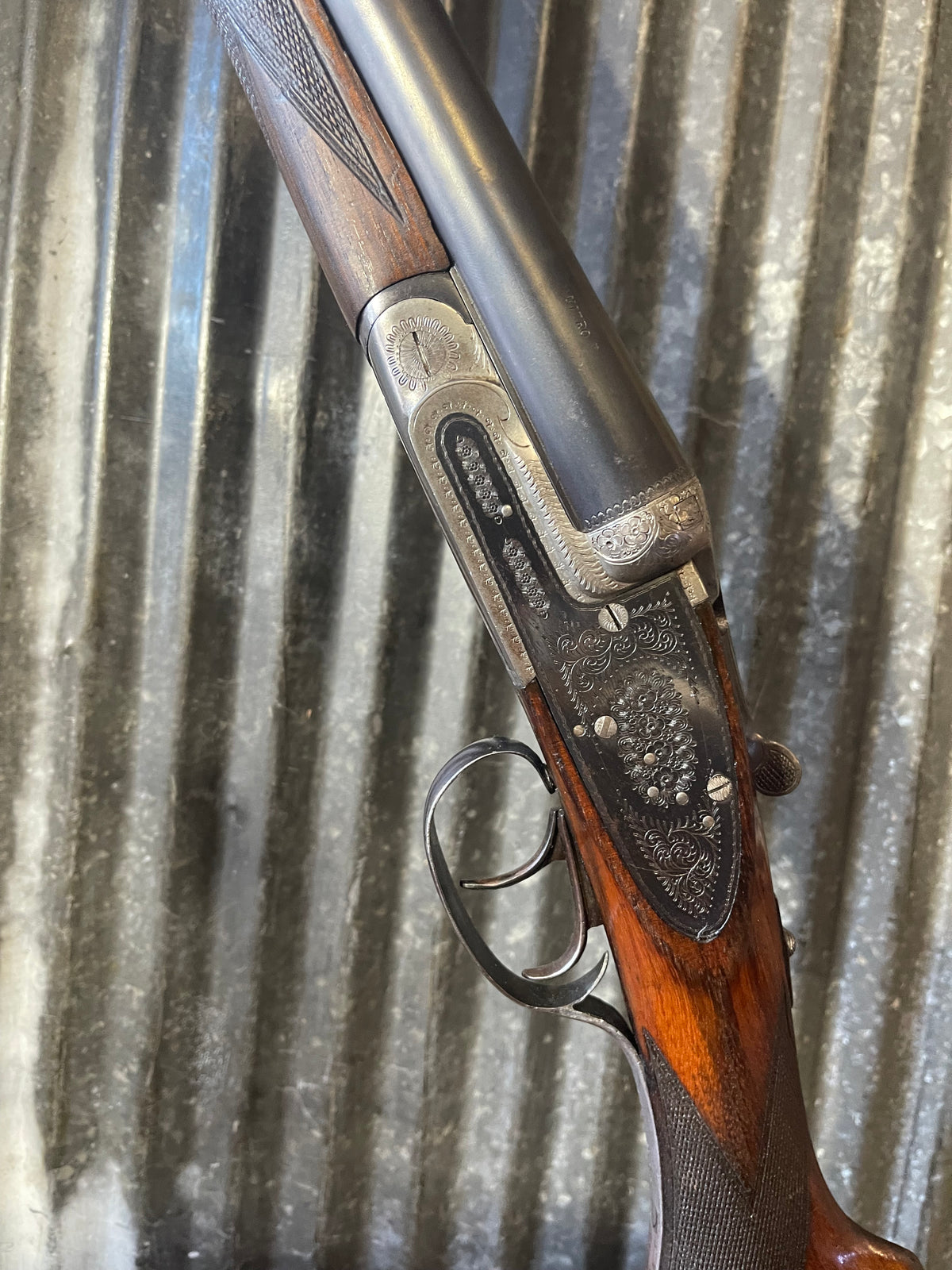 F. de Zabala Hermanos Eibar Spain 12 Gauge Side-by-Side Double Barrel Shotgun – Engraved Receiver – Double Triggers