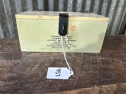 WWII U.S. Navy ZB-2 Operating Spares Homing Adapter Aircraft Radio Equipment Kit