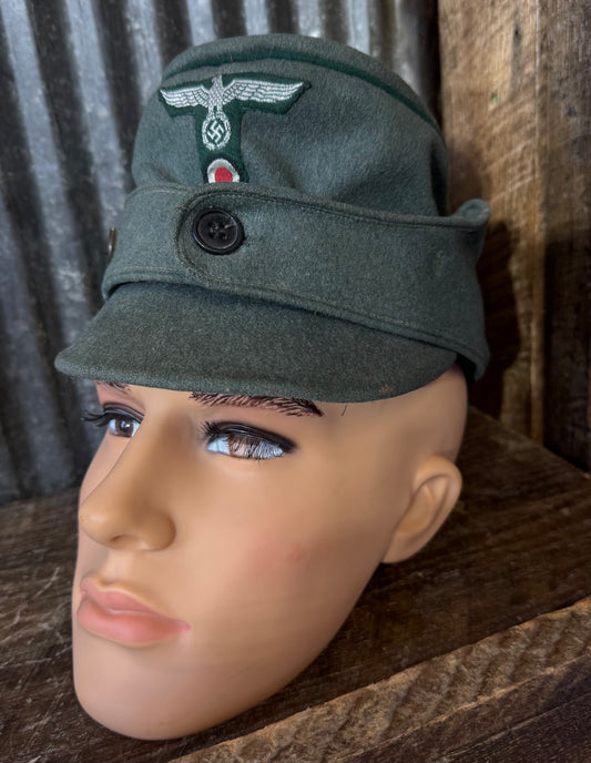 Original WWII German Heer M43 Field Cap – Army Mountain Troops / Jäger Style