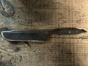 Antique Hand Forged Blacksmith Trade Knife Chopper Primitive Folk Art Marked “R”