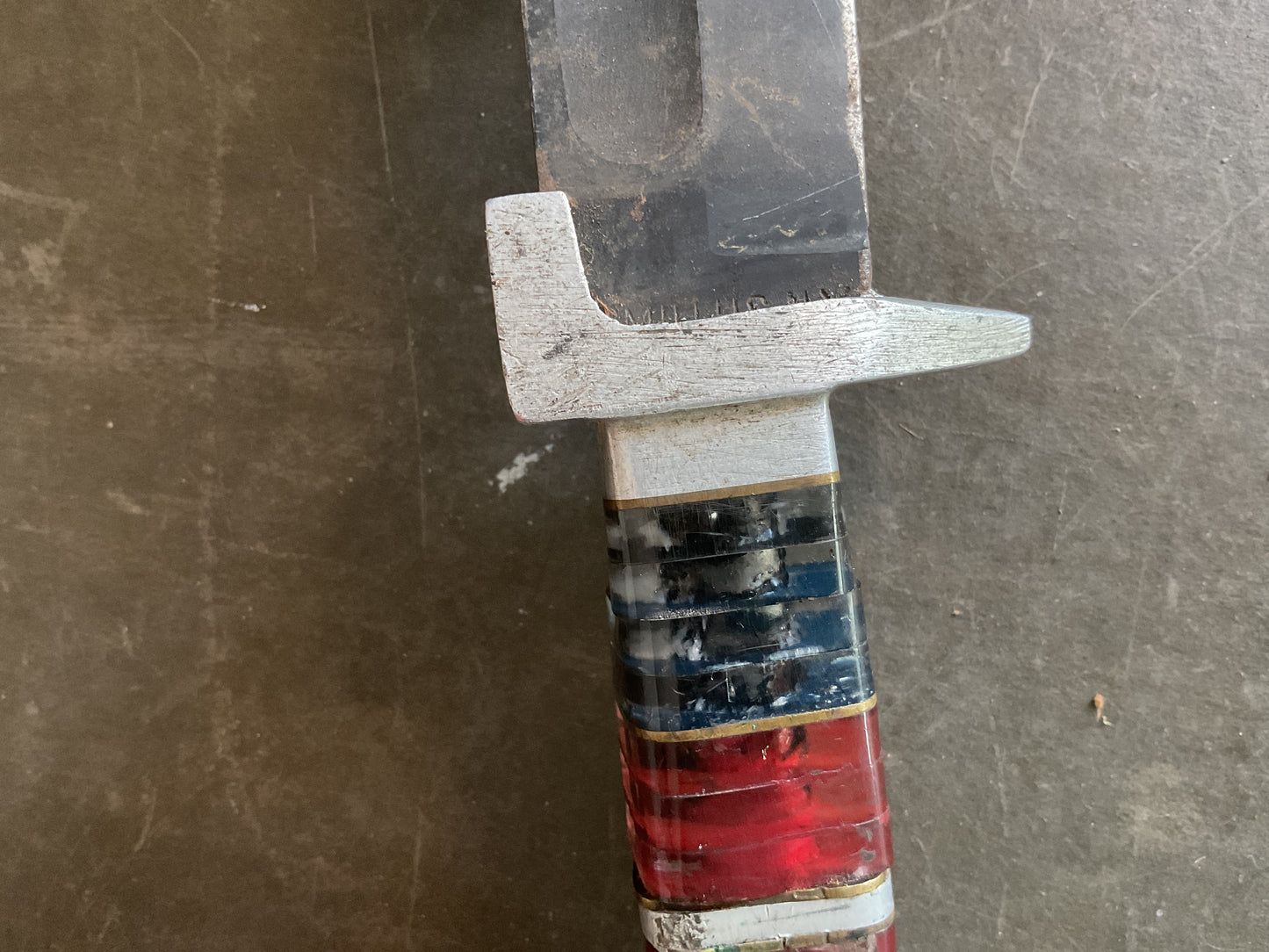 WWII USMC Theatre Knife Marked USMC Camillus