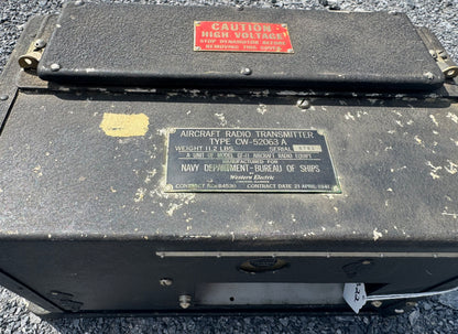WWII U.S. Navy GF-11 Aircraft Radio Transmitter CW-52063-A – Western Electric 1941